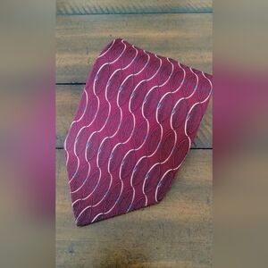 Vintage Bill Blass Black Label Silk Neck Red Maroon